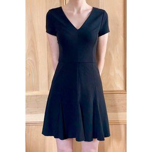 Banana Republic Knit Ponte V-Neck Fit Flare Dress